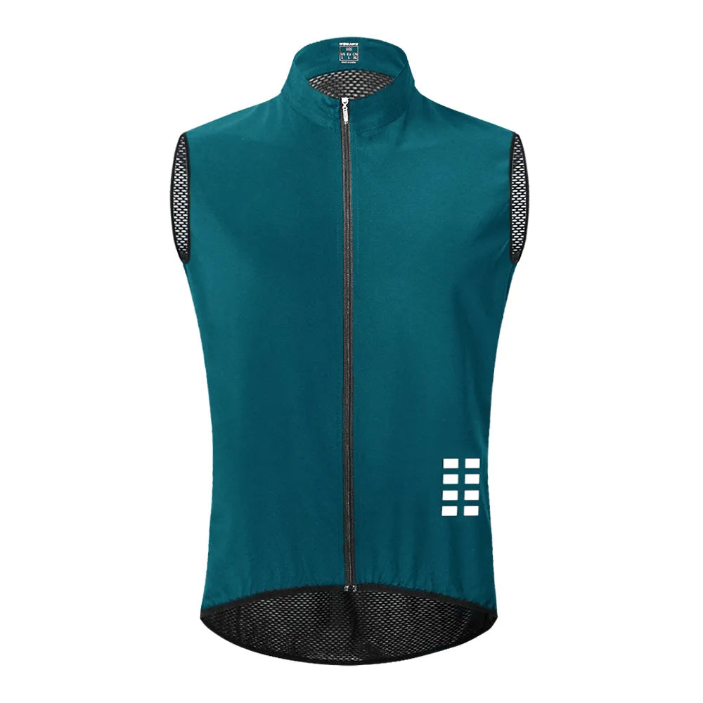 WOSAWE Reflective Cycling Vest Mesh Windproof Lightweight Ciclismo Mtb Bike Sleeveless Jersey Breathable Clothing Cycling Gilet