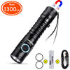 Wurkkos FC11 USB C Rechargeable 18650 LED Flashlight 1300LM LH351D 5000K 90 CRI with Magnetic Tail 2 Groups