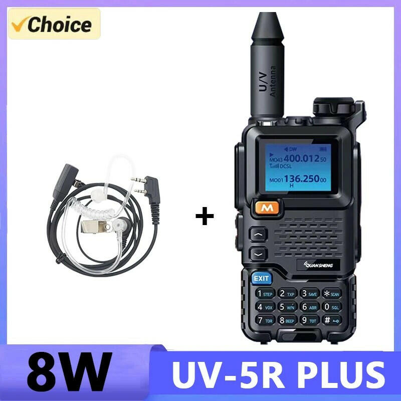 Quansheng UV 5R Plus Walkie Talkie Portable Am Fm Two Way Radio Commutator VHF Station K5 Receiver Band Transceiver UV-K5 UV-K58-WAYBIKER