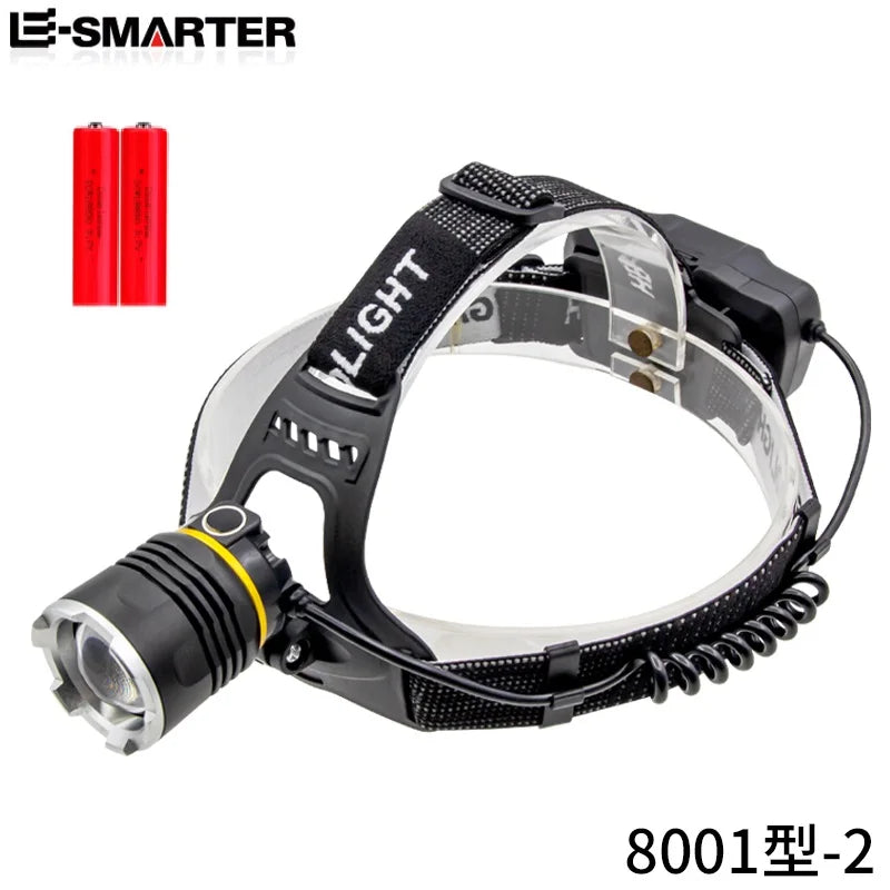 High Power Headlamp Flashlight LED Torch New XHP90 Sensor Headlight 18650 Rechargeable Fishing Camping Lantern-WAYBIKER