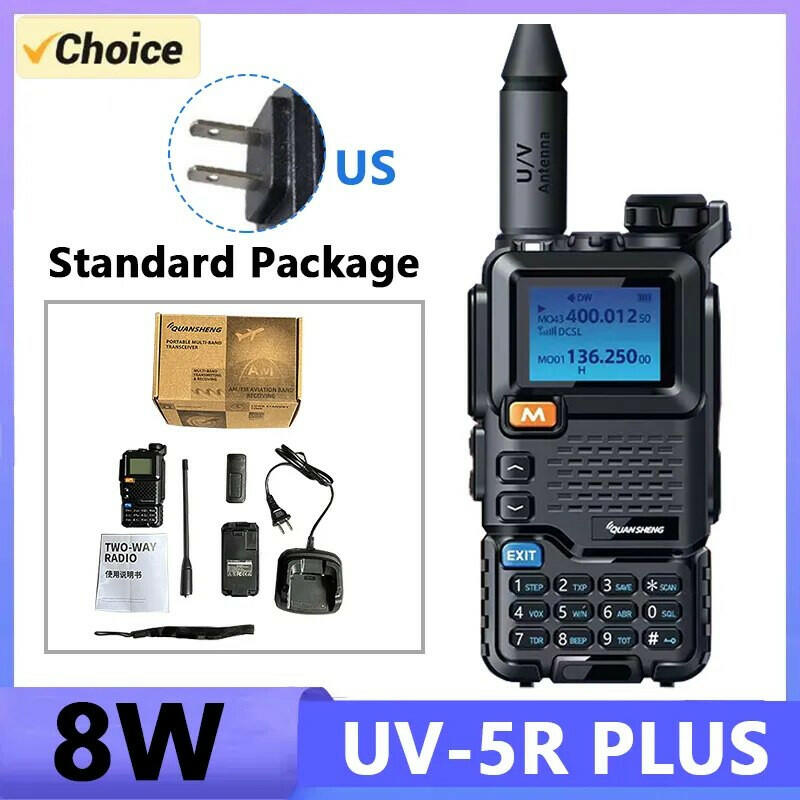 Quansheng UV 5R Plus Walkie Talkie Portable Am Fm Two Way Radio Commutator VHF Station K5 Receiver Band Transceiver UV-K5 UV-K58-WAYBIKER