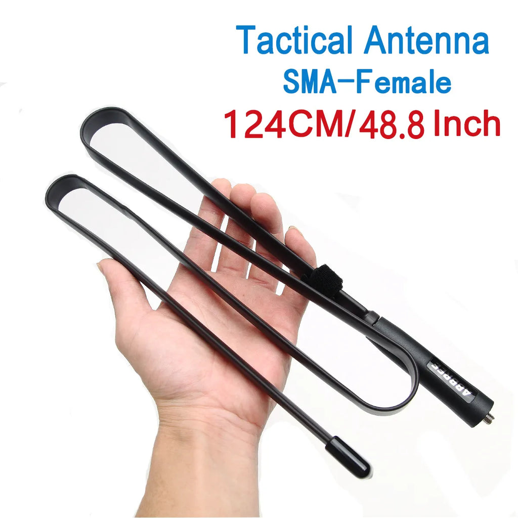 ABBREE CS Tactical Antenna SMA-Female Dual Band VHF UHF 144/430Mhz Foldable For Walkie Talkie Baofeng UV-13 PRO UV-5R UV-82 888S-WAYBIKER