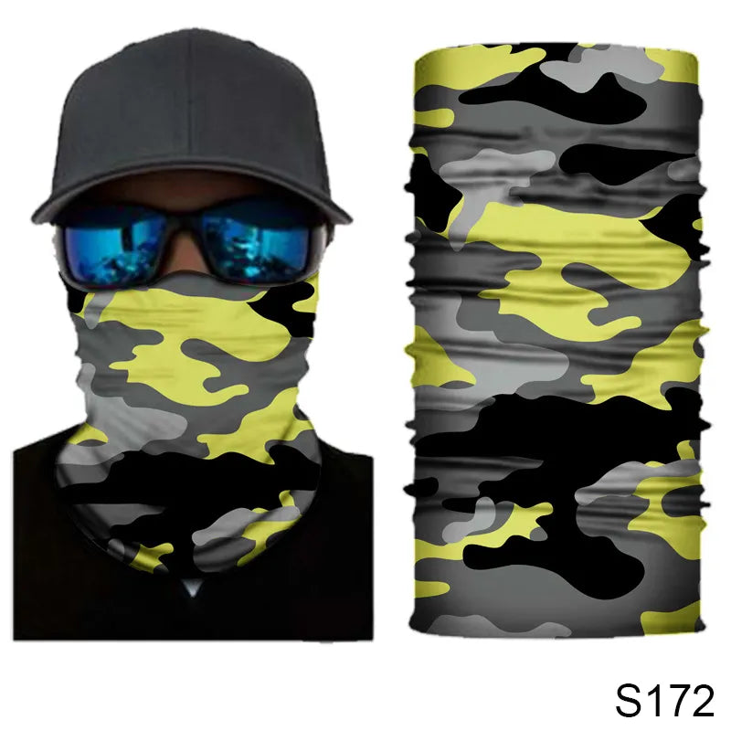 Camouflage Cycling Face Mask Tactical Military Scarf Neck Gaiter Men Seamless Bandana Women Headband Balaclava Tube Face Shield-WAYBIKER