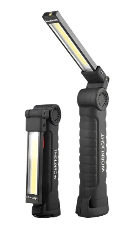 New Portable COB LED Flashlight USB Rechargeable Work Light Magnetic Lanterna Hanging Lamp with Built-in Battery Camping Torch-WAYBIKER