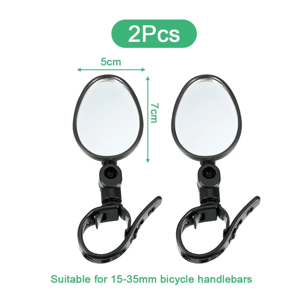 Universal Bicycle Scooter Rear View Mirror Small Wide Angle Adjustable Rotate Rearview Mirror Bike Scooter Cycling Accessories-WAYBIKER