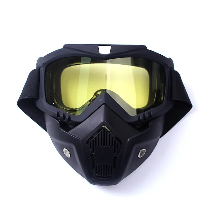 zlangsports Goggles Mask Anti-UV Detachable Windproof Motorcycle HD Motocross Glasses Retro Riding Eyewear Ski Sunglasses