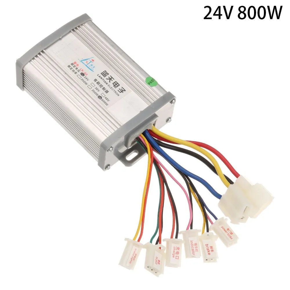 DC Electric Bicycle Controller E-bike Accessories 24V/36V/48V 250W/350W/500W/800W Electric Bike Motor Brushed Controller Motor-WAYBIKER