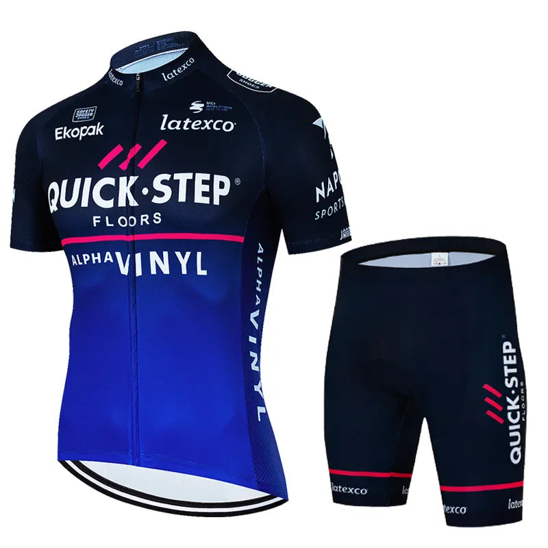 Cycling Jersey Set 2023 QUICK STEP Summer Cycling Clothing MTB Bicycle Clothes Outdoor Bike Cycling Clothing Men Cycling Suit-WAYBIKER