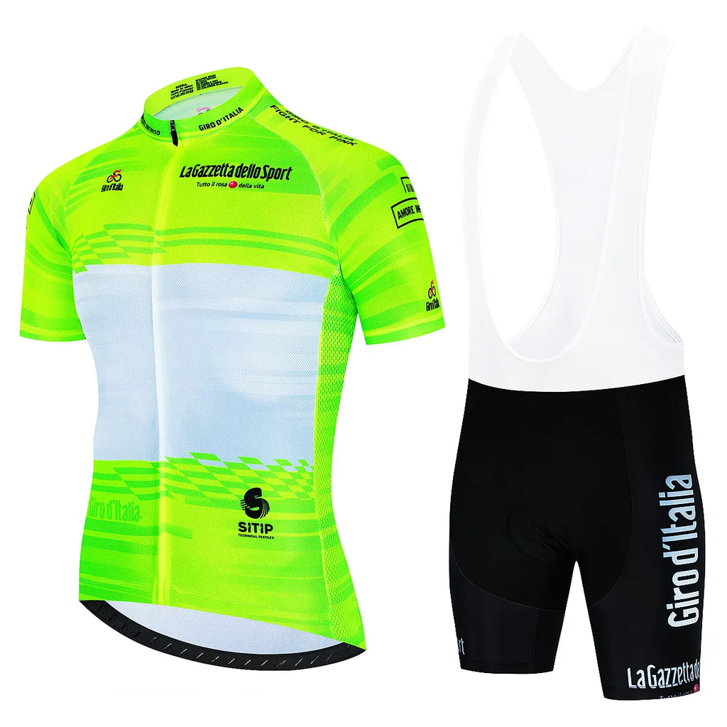 New Tour De Giro D'ITALIA Bicycle Clothes Cycling Jersey Set Summer Bike Short Sleeve Cycling Clothing Mtb Jersey Set Sport Wear-WAYBIKER