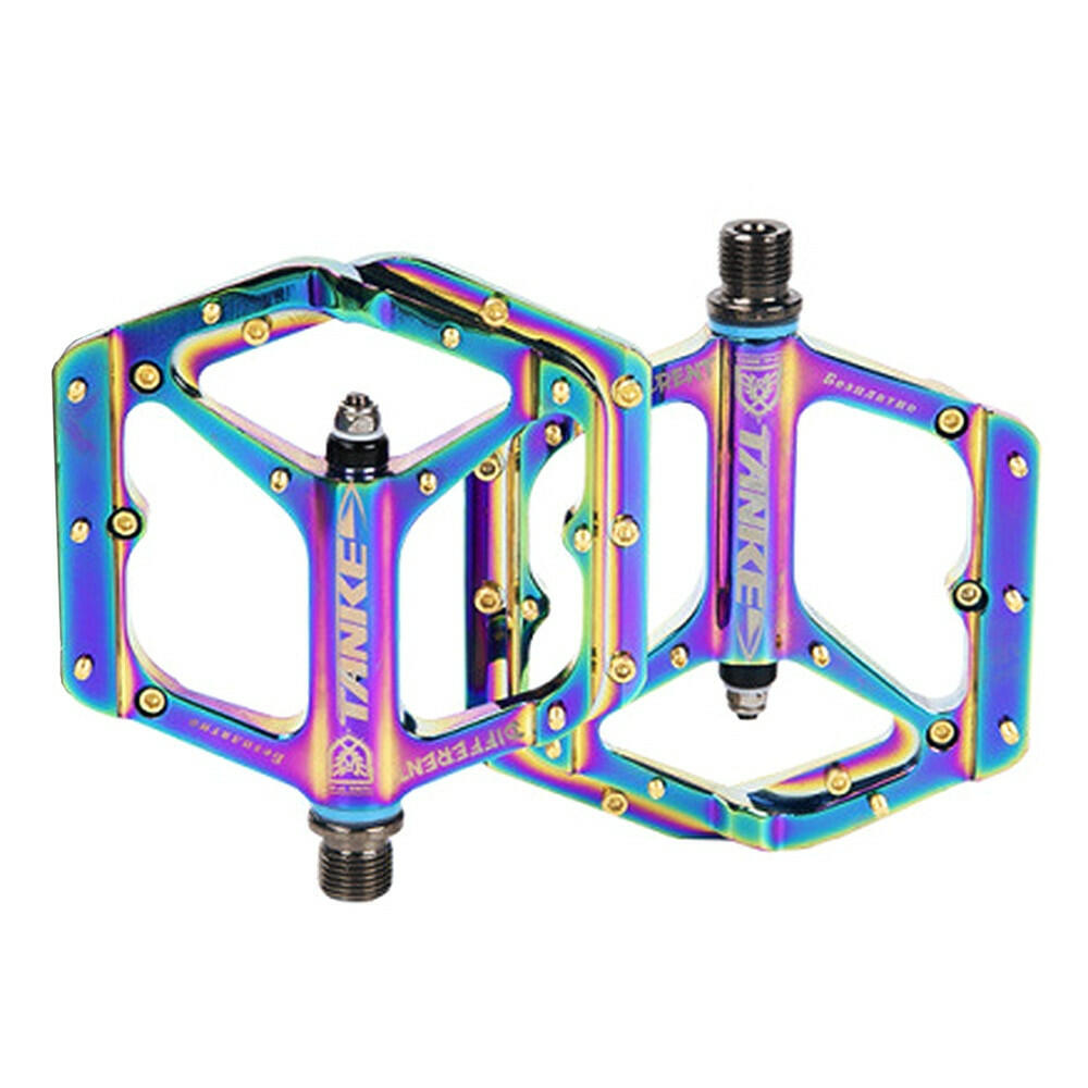 1 Pair Bicycle Pedals Colorful Cycling Road Bike Pedals Non-slip Aluminium MTB Bike Pedals Cycling Accessories-WAYBIKER