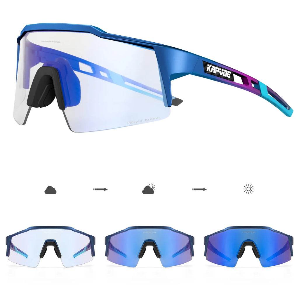 KAPVOE Photochromic Cycling Sunglasses Men MTB Cycling Glasse Women Road Bicycle Glasses UV400 Outdoor Bicycle Sunglasses-WAYBIKER