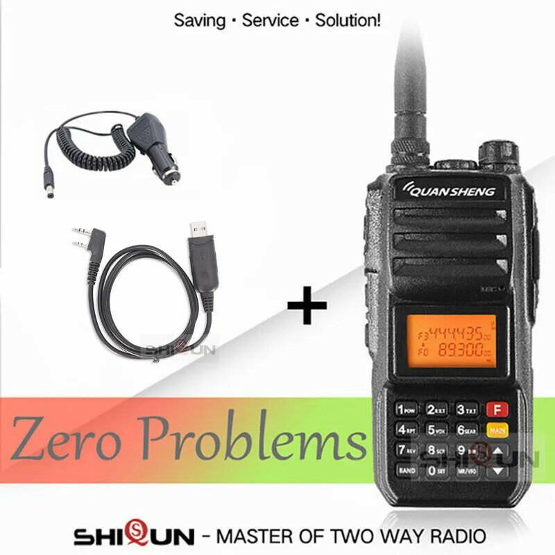 Walkie-Talkie 10KM QuanSheng TG-UV2 Plus 10W Long Range Talkie Walkie 10KM 4000mah Radio 10 KM Vhf Uhf Dual Band Analog UV2 Plus-WAYBIKER