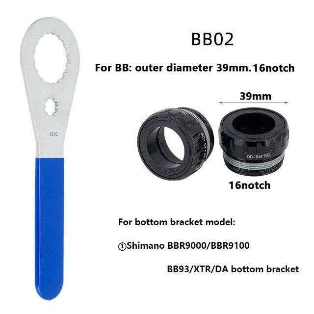 MTB/Road Bike Bottom Bracket Wrench Aluminum 39/40.5/44/46/50mm BB Installation Removal Tool DUB MT800 BB91 BB71 GXP BSA30 BB386