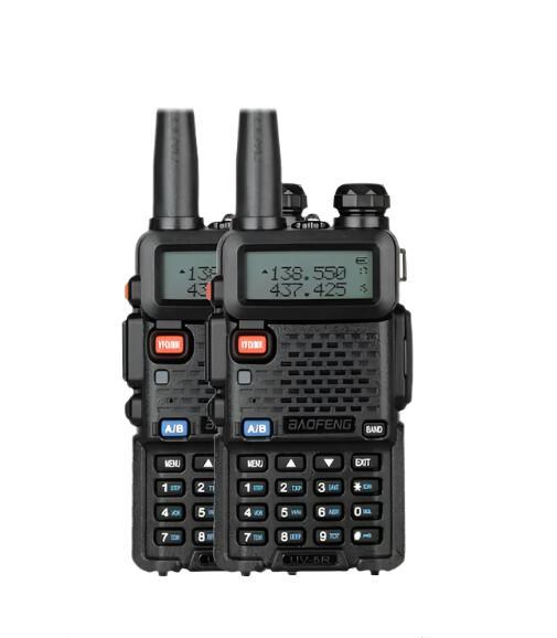 2pcs Baofeng Original UV5R Walkie Talkie Dual Band 136-174Mhz 400-520Mhz Portable BF UV-5R 8W Two Way Radio Pofung Transceiver-WAYBIKER