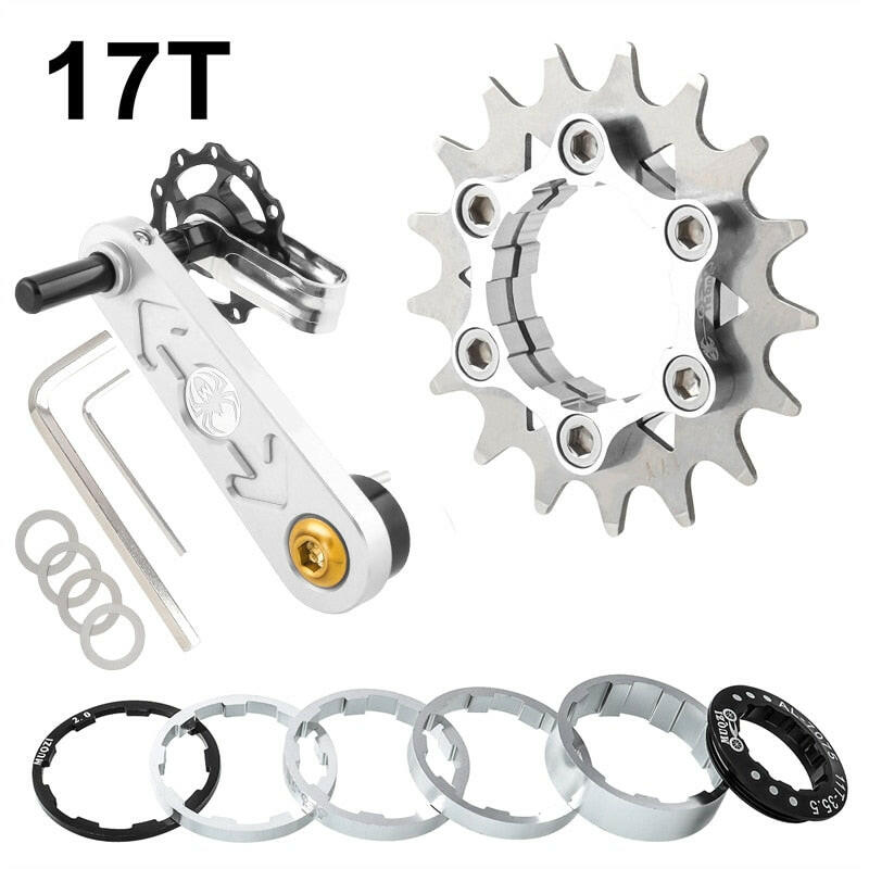 MUQZI Conversion Kit 12T 13T 14T 15T 16T 17T Single Speed Cassette Cog And Chain Tensioner For Road And MTB Bike-WAYBIKER