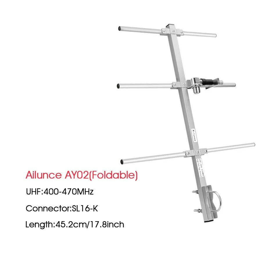 RETEVIS Ailunce AY04/1/2/3 High Gain Ham Radio Yagi Antenna SL16-K VHF/UHF Walkie Talkie Yagi–Uda Antenna Two-way Radio Repeater-WAYBIKER