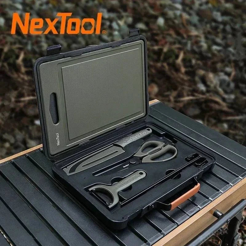 Xiaomi Nextool Camping Barbecue Tools Set Picnic Knife Chopping Board Multifunctional Scissors Portable Desk BBQ Carrying Case