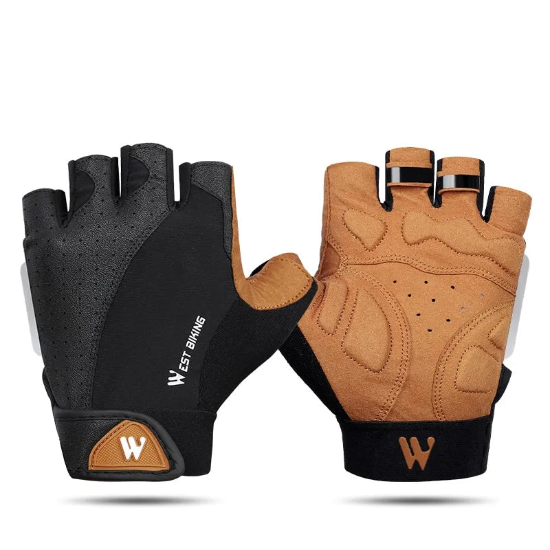 WEST BIKING Sports Cycling Gloves Half Finger Men Women MTB Bike Gloves Running Fitness Gym Riding Motorcycle Bicycle Gloves-WAYBIKER