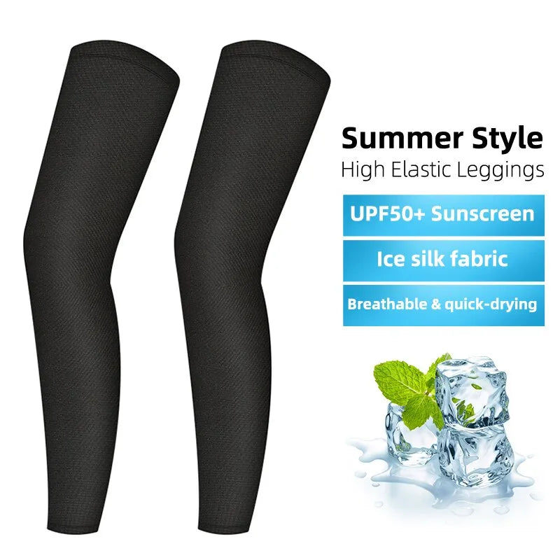 WEST BIKING Summer Cycling Leg Compression Sleeves Outdoor Sports Quick Dry Knee Protection Leggings Running Basketball Anti UV-WAYBIKER