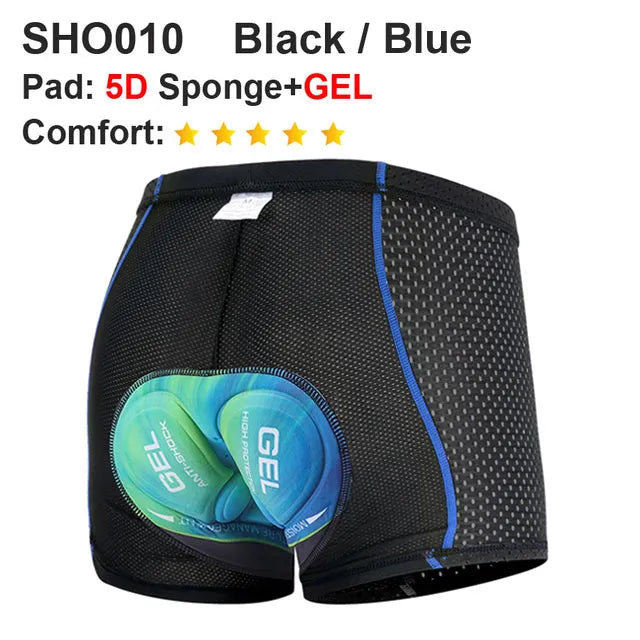 NEWBOLER Cycling Shorts Breathable Mesh Bicycle Underwear 5D Gel Pad Shockproof Cycling Underwear MTB Bike Shorts  Man Shorts-WAYBIKER