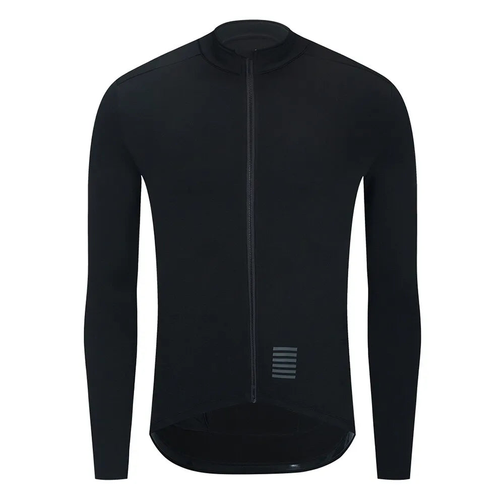 Ykywbike Winter Cycling Jersey Men Thermal Fleece MTB Bicycle Clothing Long Sleeve Warm Road Tops Bike Cycling Jersey For 5-15℃