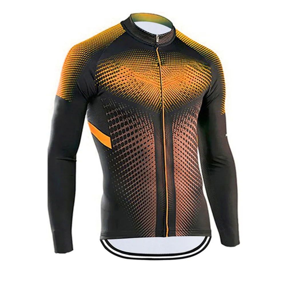 Spring Men's Long Sleeve Sportswear Cycling Jersey Bicycle Autumn Clothes Bike Mountain Bike Shirt Quick Dry Tops Comfortable-WAYBIKER