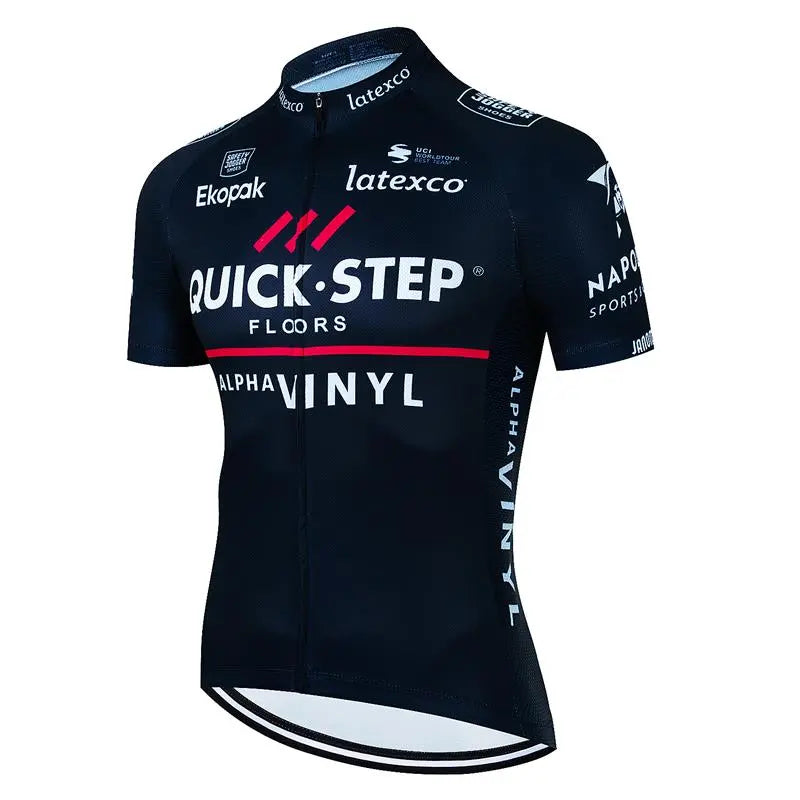 QUICK STEP Team Cycling Jersey Shirt Racing Sport Bicycle Shirt Ropa Ciclismo Pro Man MTB Bike Jersey Summer Cycling Wear 2023-WAYBIKER