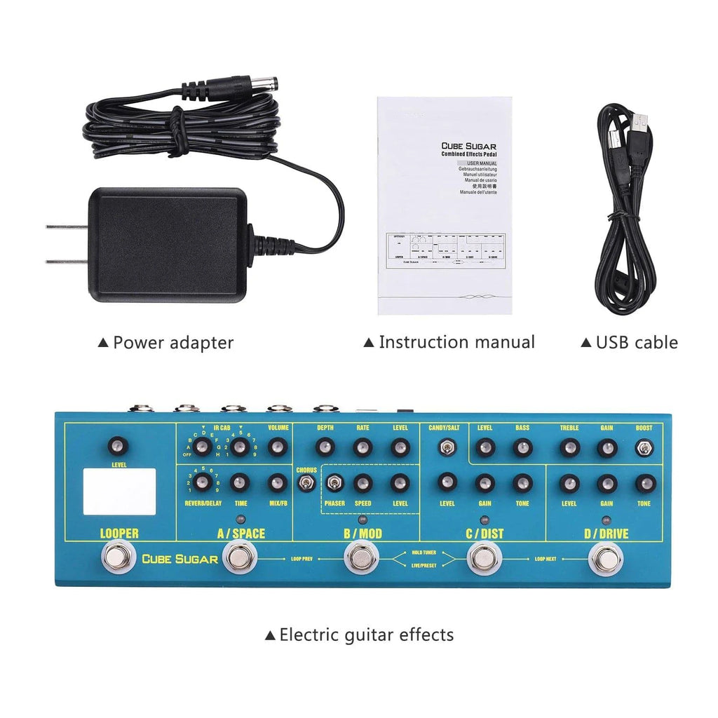 CUBE SUGAR Guitar Effect Pedals Distortion Overdrive Chorus Fuzz Flanger Delay Reverb Effects Pedal Guitar Accessories