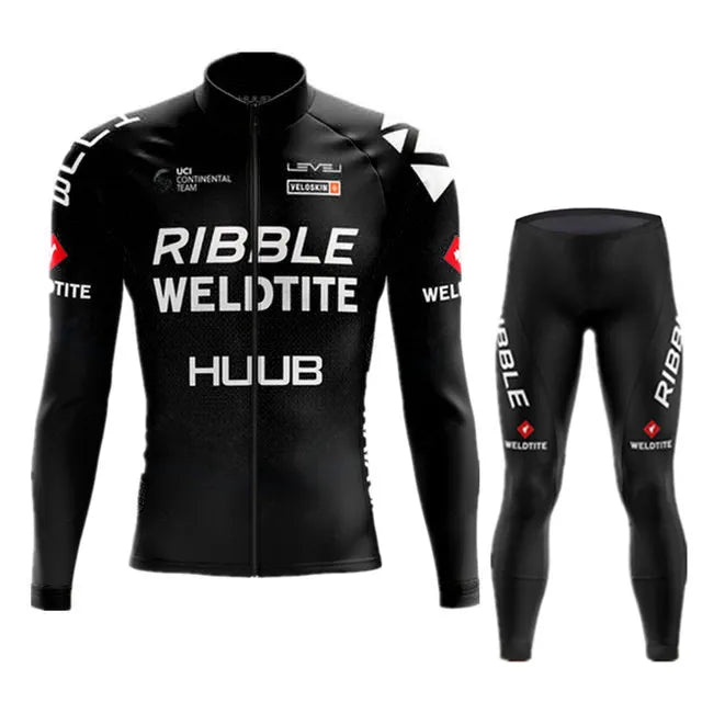 Autumn Cycling Jersey Set Long Sleeve Kit 2023 New HUUB Cycling Clothing Sports breathable Men Road Bike Suit MTB Pants Wear