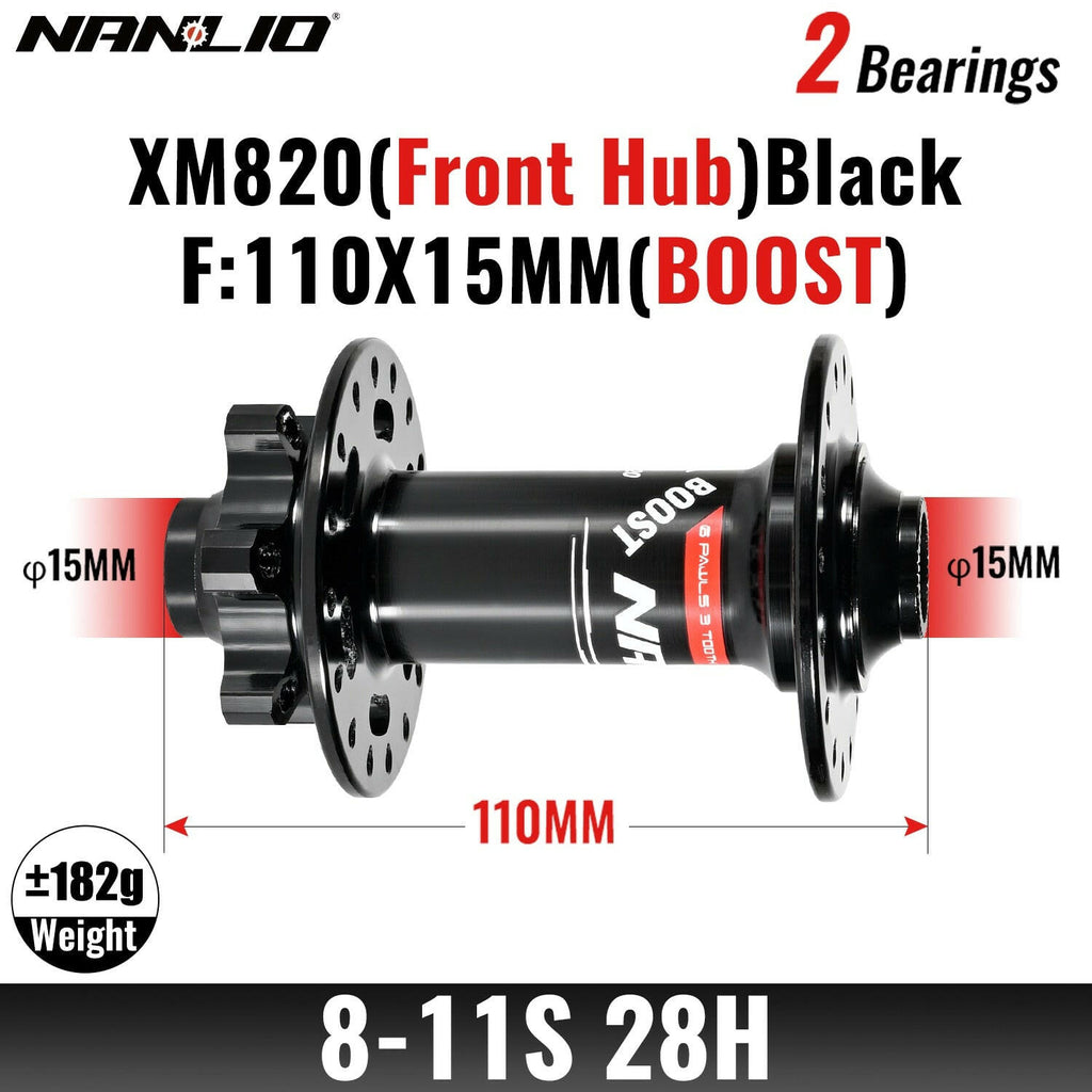 MTB Bicycle Hub Nanlio XM820 Boost Rear 12x148MM THRU TA 28H 32 Holes HG XD MS 8s 9s 10s 11s 12 Speed E-Bike Part K7 SX NX 12V-WAYBIKER