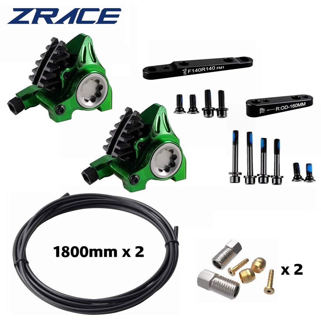 ZRACE XG Flat Mount Caliper, Road Hydraulic Brake, ICE-TECH Pads, BMX Raceing, Full CNC Lightweight