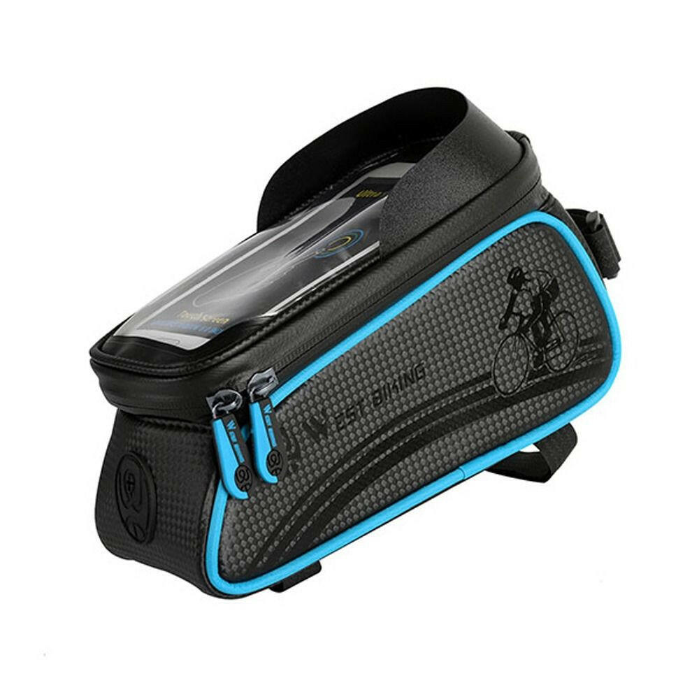 Bicycle Bag Cycling Top Front Tube Frame Bag Waterproof 6.5 inches Phone Case Storage Touch Screen MTB Road Bike Bag-WAYBIKER