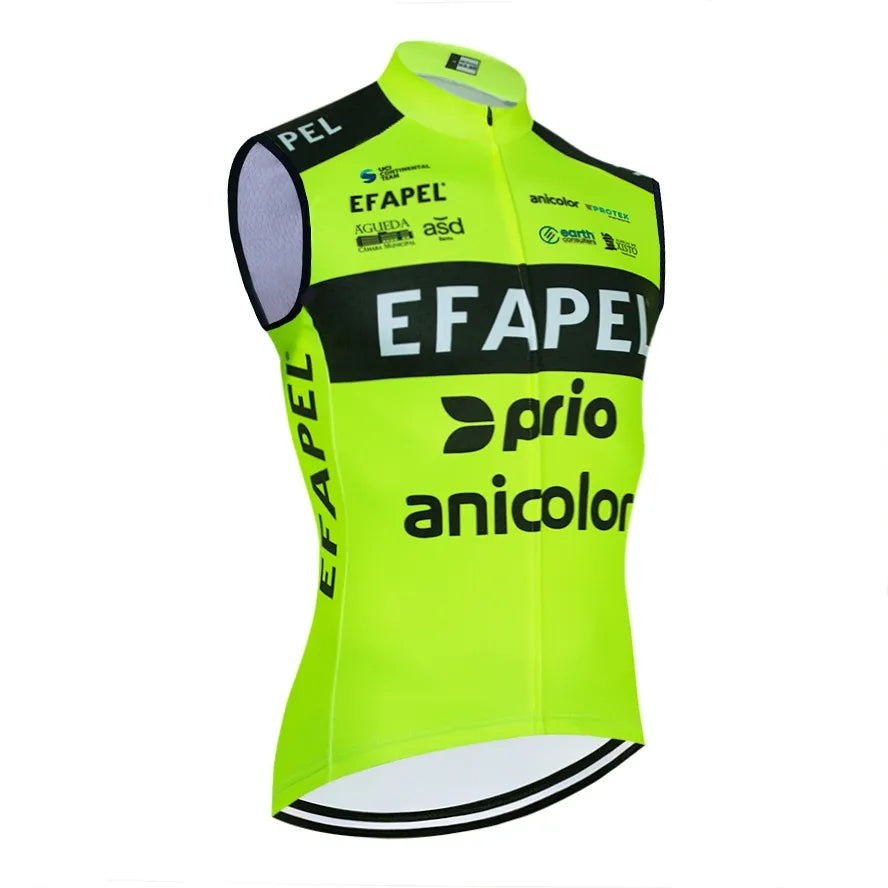 New 2024 UAE Cycling Jersey Fluor Green Windbreaker Men Bike Vest Maillot EFAPEL Team Ropa Ciclismo Jersey T-shirt Clothing