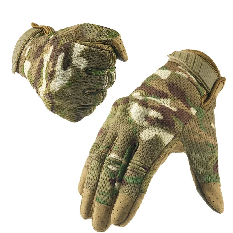 Men Women Multicam Tactical Gloves Antiskid Army Military Bicycle Airsoft Motorcycle Shoot Paintball Work Gear Camo Full Finger