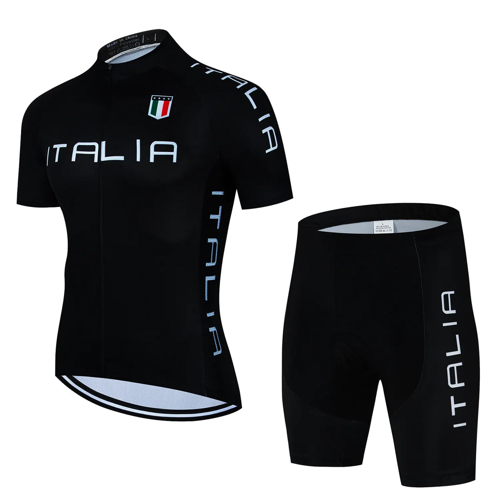 Italia Cycling Jersey Set Men Cycling Clothing Road Bike Shirts Suit Bicycle Bib Shorts MTB Ropa Ciclismo Maillot-WAYBIKER