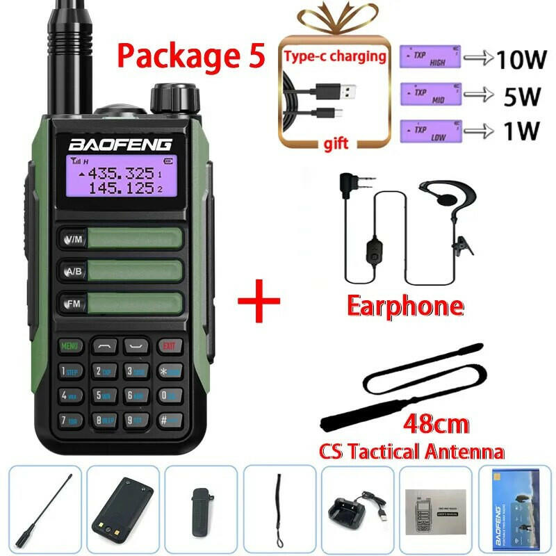 2023 Baofeng UV-16 PRO V2 Professional 10W Upgraded Of UV-5R UV-10R Walkie Talkie IP68 Waterproof Long Range Dual Band Ham Radio-WAYBIKER