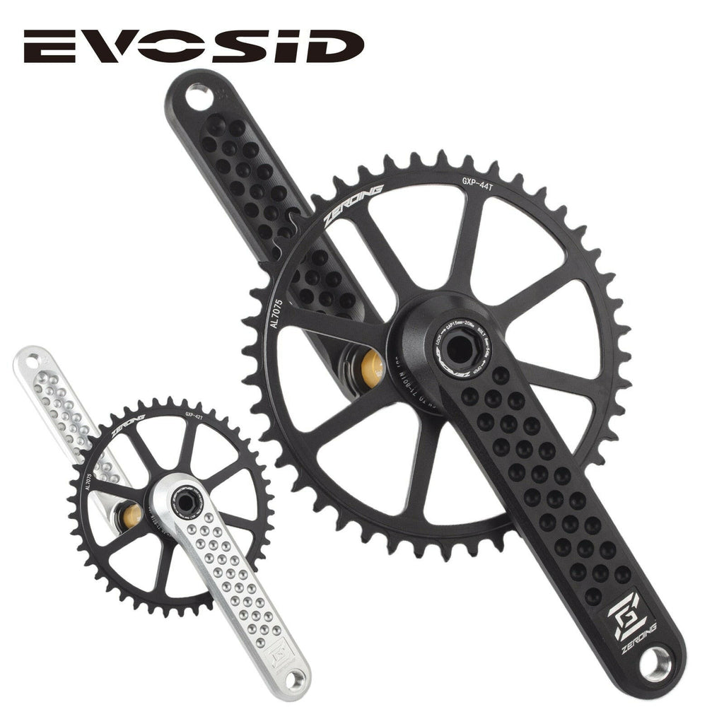 EVOSID Bicycle Crank Ultralight Road Bike Crankset 170mm HollowTech Crank Narrow Wide GXP Chainring With Bracket for Gravel-WAYBIKER