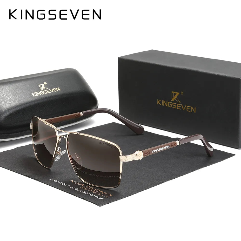 KINGSEVEN New Design Sunglasses Polarized Coating Lens Auto Reset Framework Driving Eyewear For Men/Women-WAYBIKER