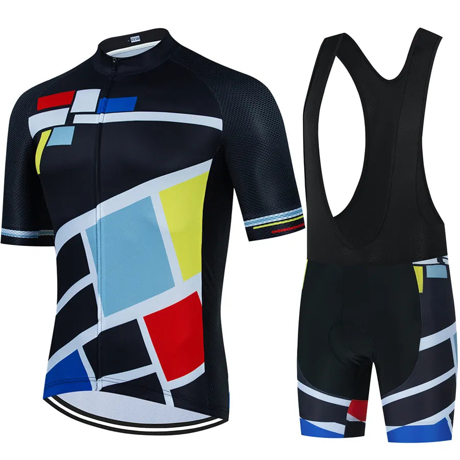 CYKLOPEDIA Team Cycling Jersey Set Man Summer MTB Race Cycling Clothing Short Sleeve Ropa Ciclismo Outdoor Riding Bike Uniform-WAYBIKER