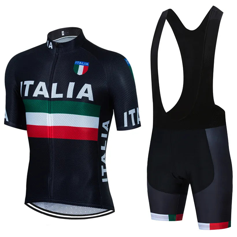 UAE Cycling Jersey Set 2023 Man's Team Short Sleeve Cycling Clothing MTB Bike Uniform Maillot Ropa Ciclismo Summer Bicycle Wear-WAYBIKER