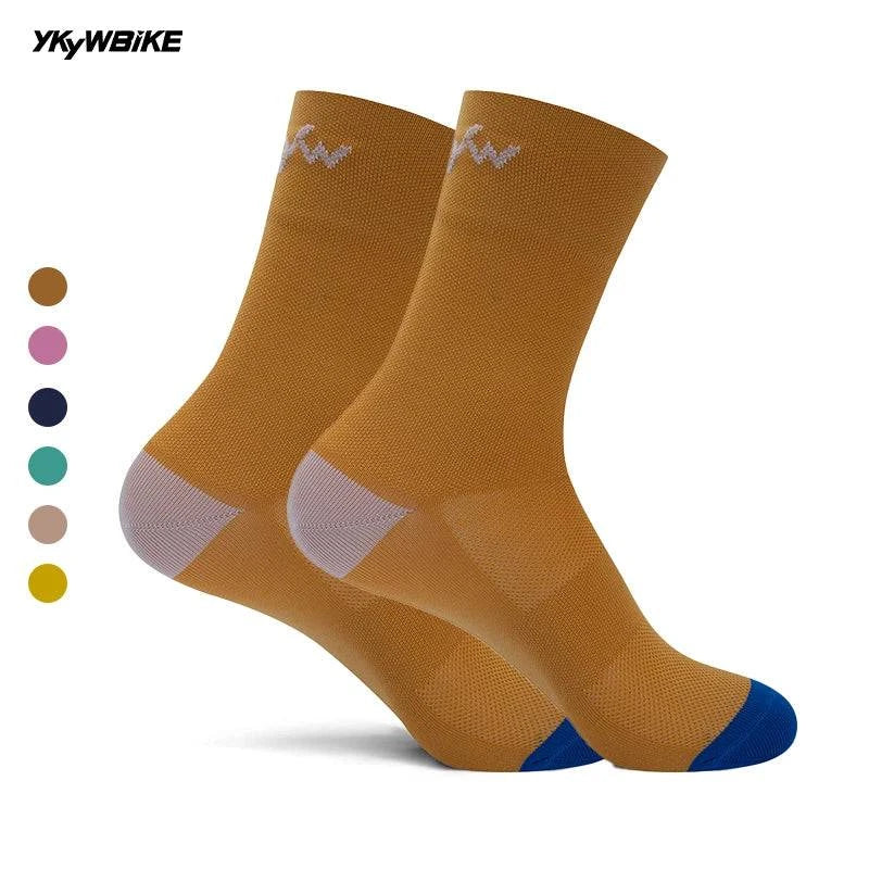 YKYWBIKE Cycling Socks Lightweight Breathable Bike Socks Road Bicycle Socks Running Socks Camping Hiking Sports Socks