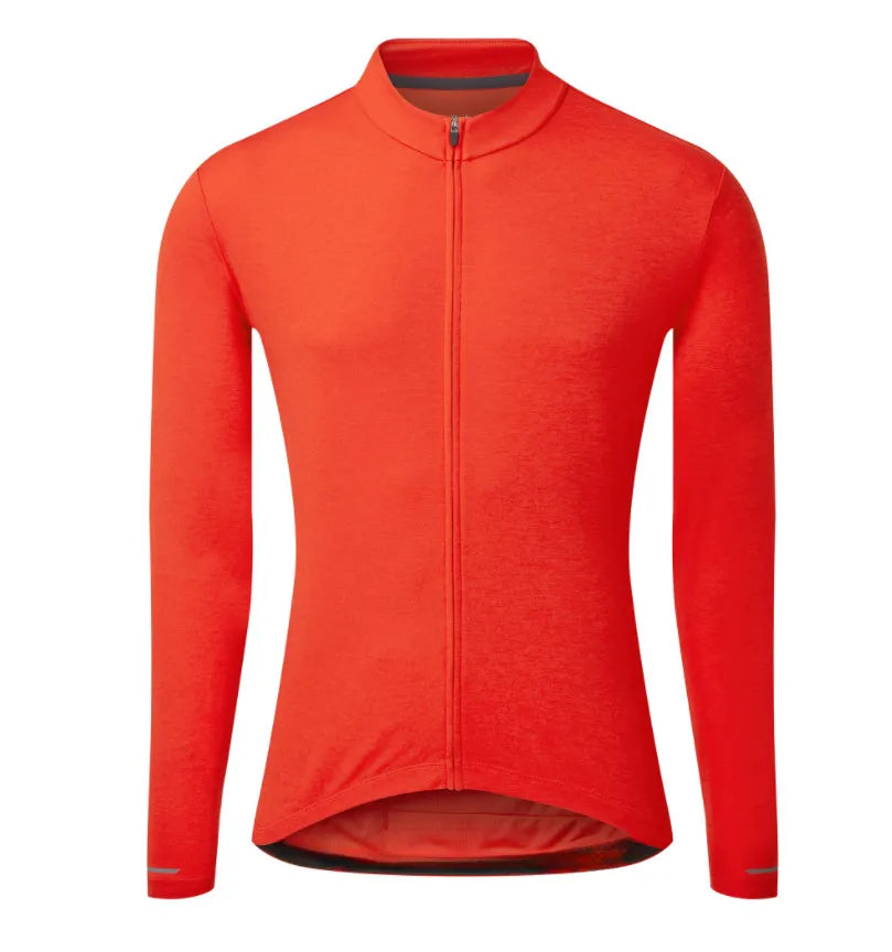 Men's Cycling Jersey Spring and Autumn Breathable Male Long Sleeves Bicycle Clothes Cycling Shirt Mountain-WAYBIKER