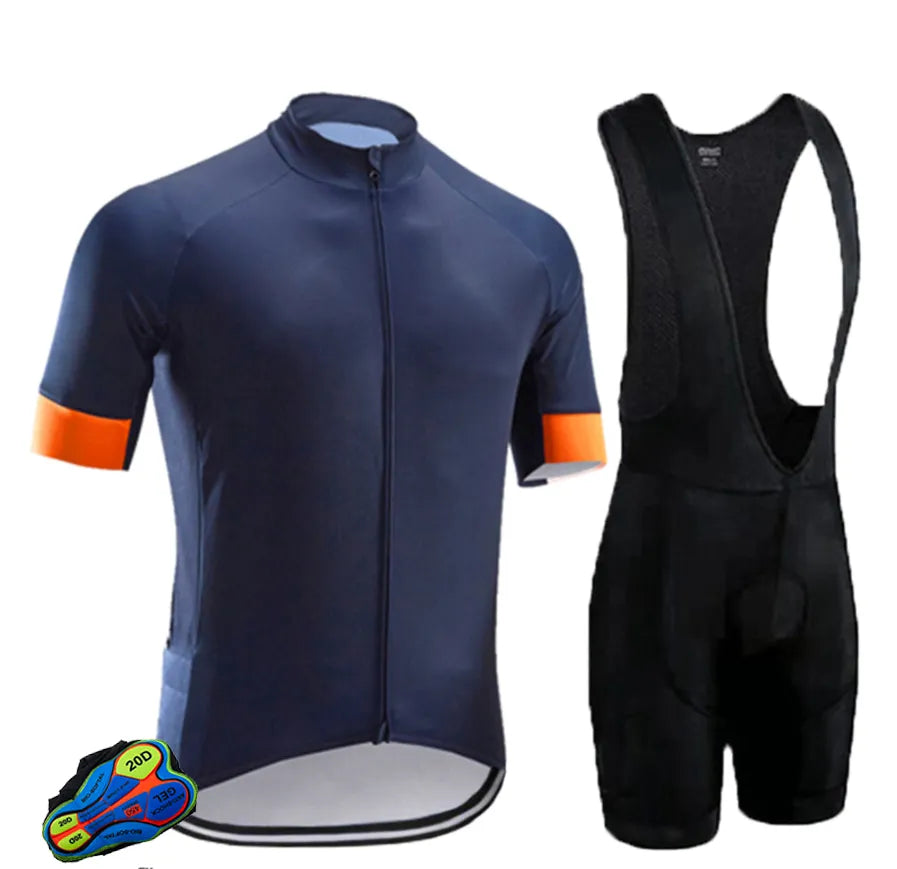 Custom Men's Mountain Bike Riding Clothes Breathable Bicycle Clothing Long-Sleeved Cycling Clothing Sets-WAYBIKER