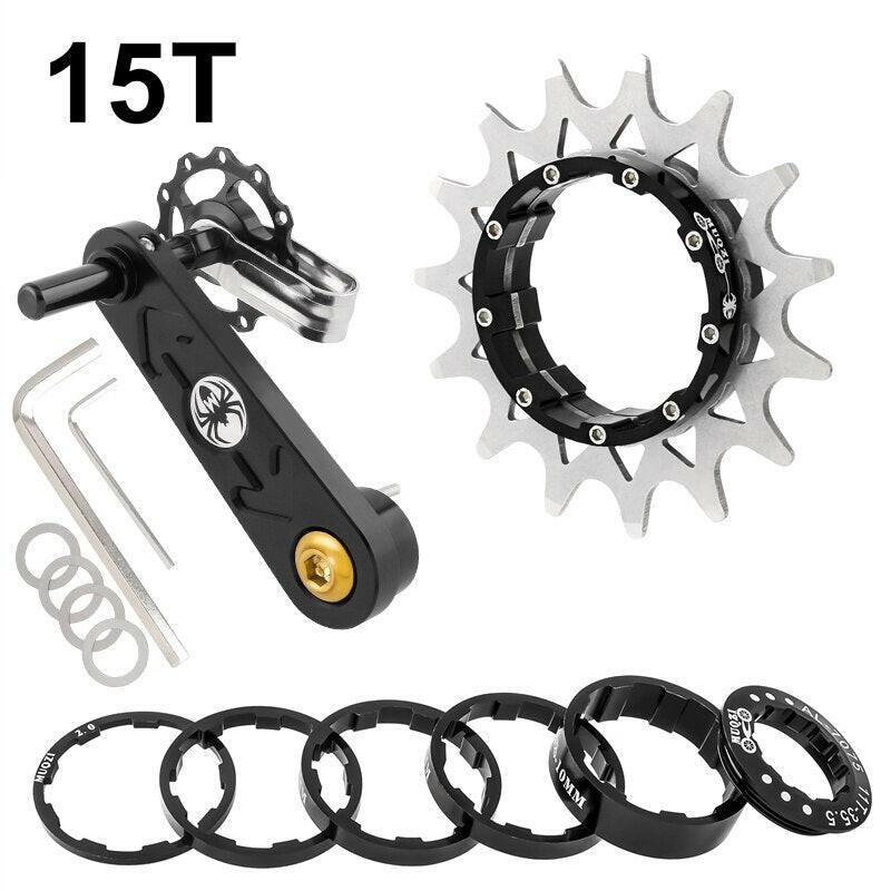 MUQZI Conversion Kit 12T 13T 14T 15T 16T 17T Single Speed Cassette Cog And Chain Tensioner For Road And MTB Bike-WAYBIKER