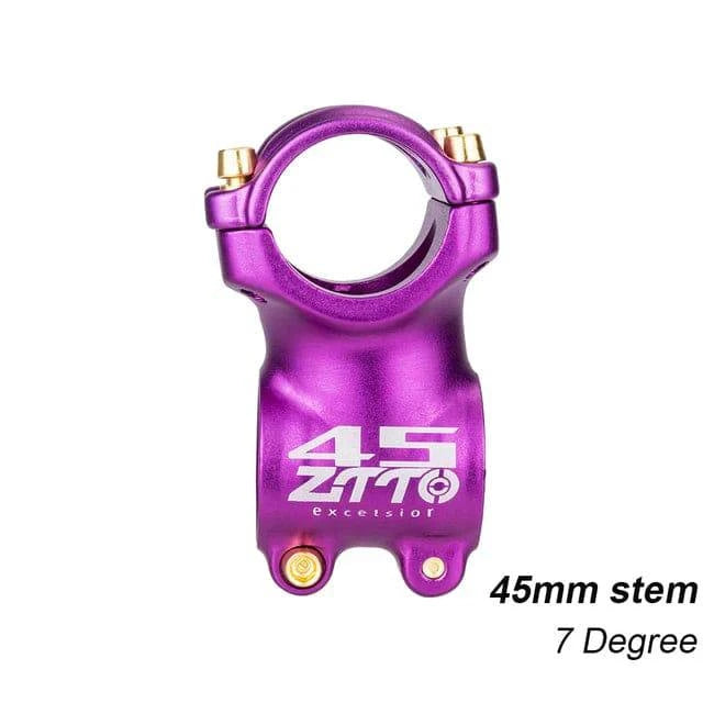 ZTTO Bicycle MTB 7 Degree 45mm Stem 31.8mm High-Strength Lightweight Handlebar Stem For Gravel XC AM Mountain Road Bike Parts