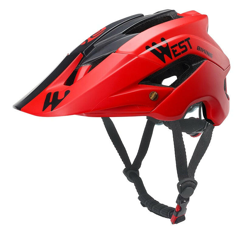 WEST BIKING Men Cycling Helmet With Sun Visor MTB Road Bike Trail XC Helmet Adjustable Ultralight Safety Sport Bicycle Helmet-WAYBIKER