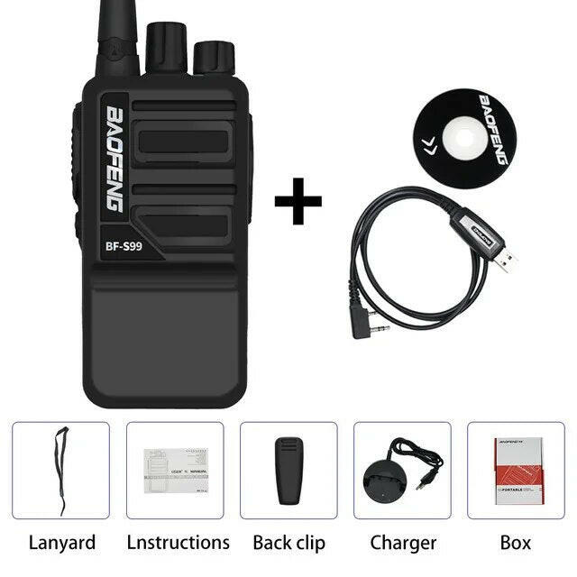 Baofeng BF-S99 Walkie Talkie 8W 4800mAh Li-on Battery Powerful  Long Range Portable Two Way Ham Radio Update BF-888S Intercom-WAYBIKER