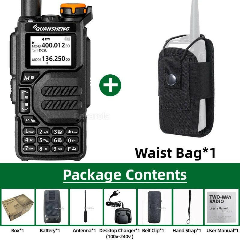 Quansheng UV K5 Walkie Talkie Portable Radio Am Fm Two Way Radio Commutator Station Amateur Ham Wireless Set Long Range Receiver-WAYBIKER