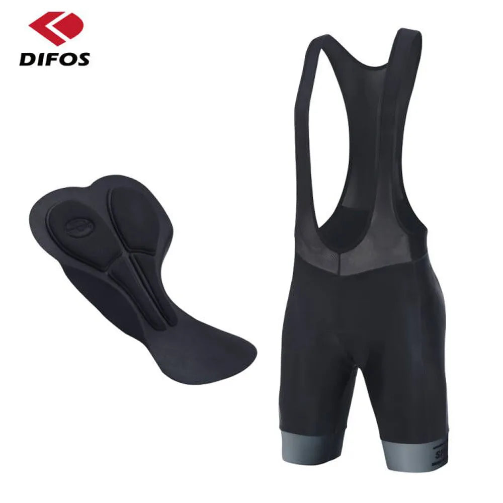 DIFOS Men Cycling Bib Shorts Mountain Bike Breathable Outdoor Wear Cycling Padded Bicycle Pants-WAYBIKER