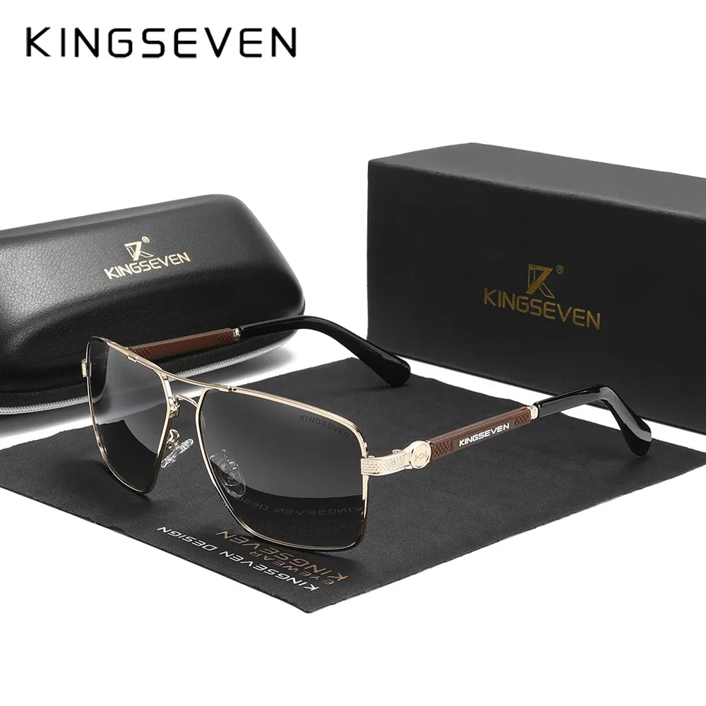 KINGSEVEN New Design Sunglasses Polarized Coating Lens Auto Reset Framework Driving Eyewear For Men/Women-WAYBIKER